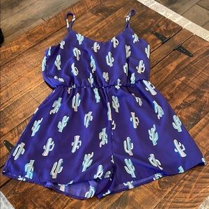 Everly Blue Romper with Southwestern Charm